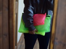 Photo3: Neon color mesh pouch (3)