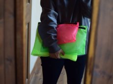 Photo3: FLEXBLE POUCH / Neon color mesh (3)