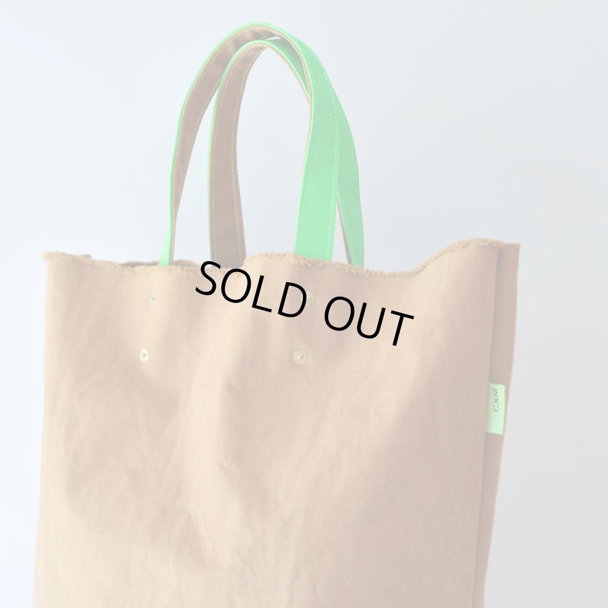 Photo3: EASY TOTE / V.DUCK camel , noen green (3)