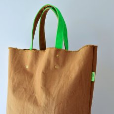 Photo3: EASY TOTE / V.DUCK camel , noen green (3)