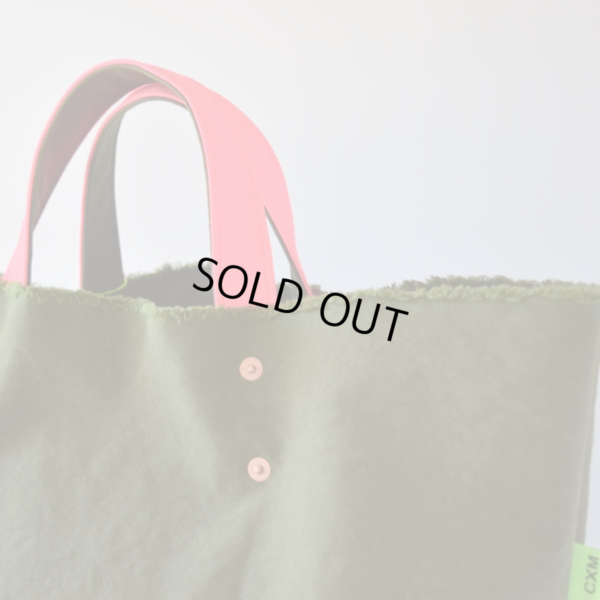Photo3: EASY TOTE / V.DUCK olive, neon orange (3)