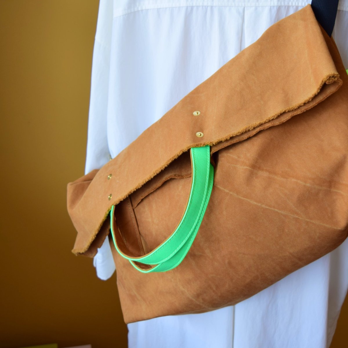 Photo3: EASY 2WAY SHOULDER TOTE  / custom order (3)