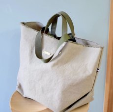Photo2: EASY TOTE / Large / Army duck / custom order (2)