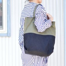 Photo12: EASY TOTE / Half / Army duck / custom order (12)