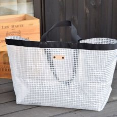 Photo1: EVERYDAY TOTE / Long / Tarpauline / custom order (1)